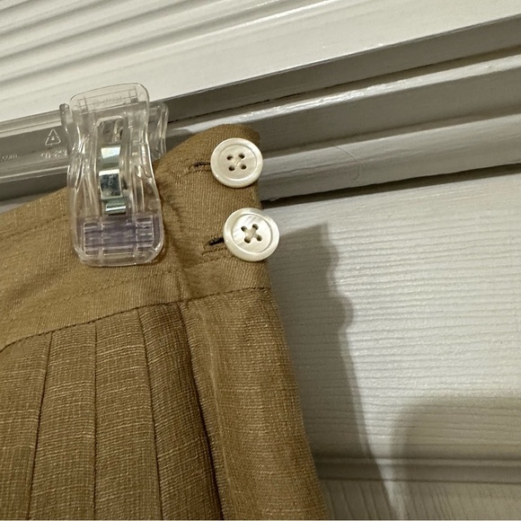 Banana Republic Skirt Womens 4 Golden Tan Linen Silk Blend Lined Career Classic - Picture 7 of 8